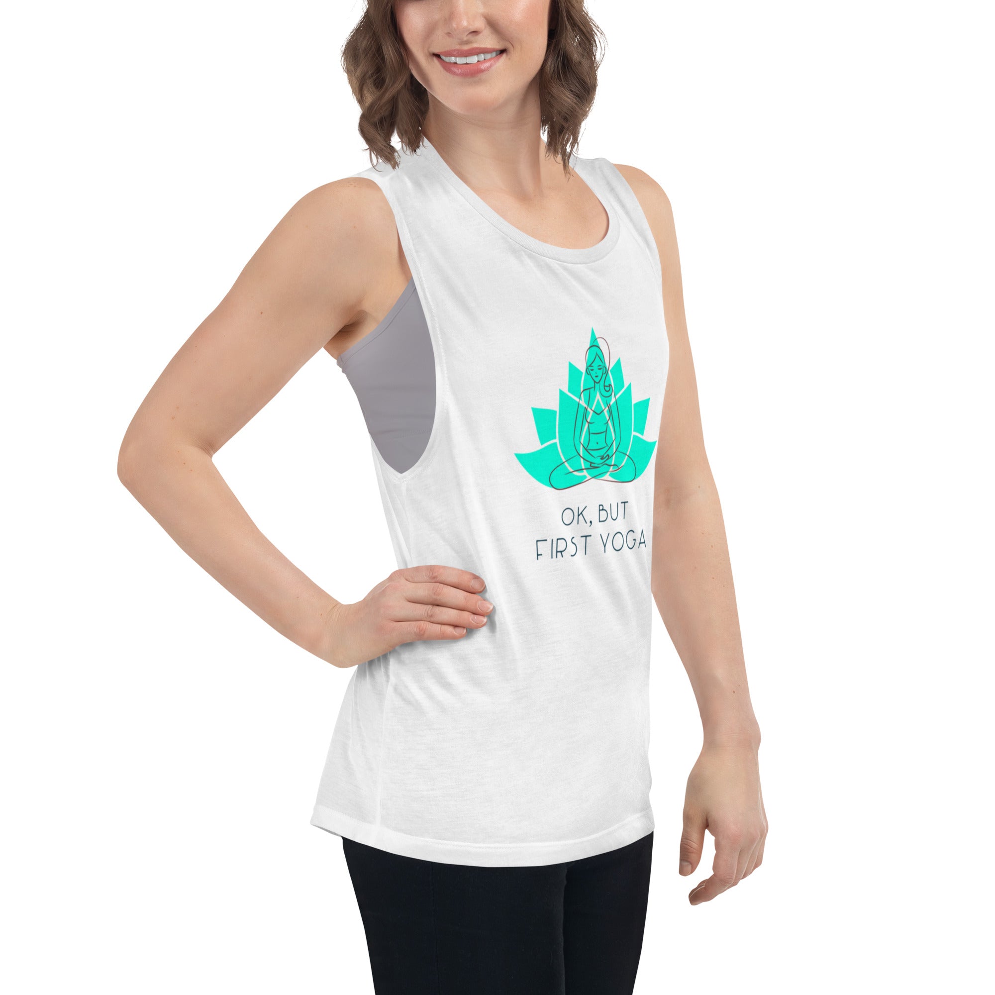 But First Yoga Muscle Tank